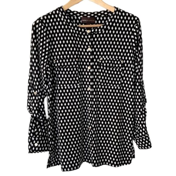 DANA BUCHMAN Tops Woman’s long Sleeve Size M Blouse - Picture 1 of 9